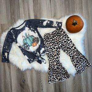 2 piece girls fall pant set